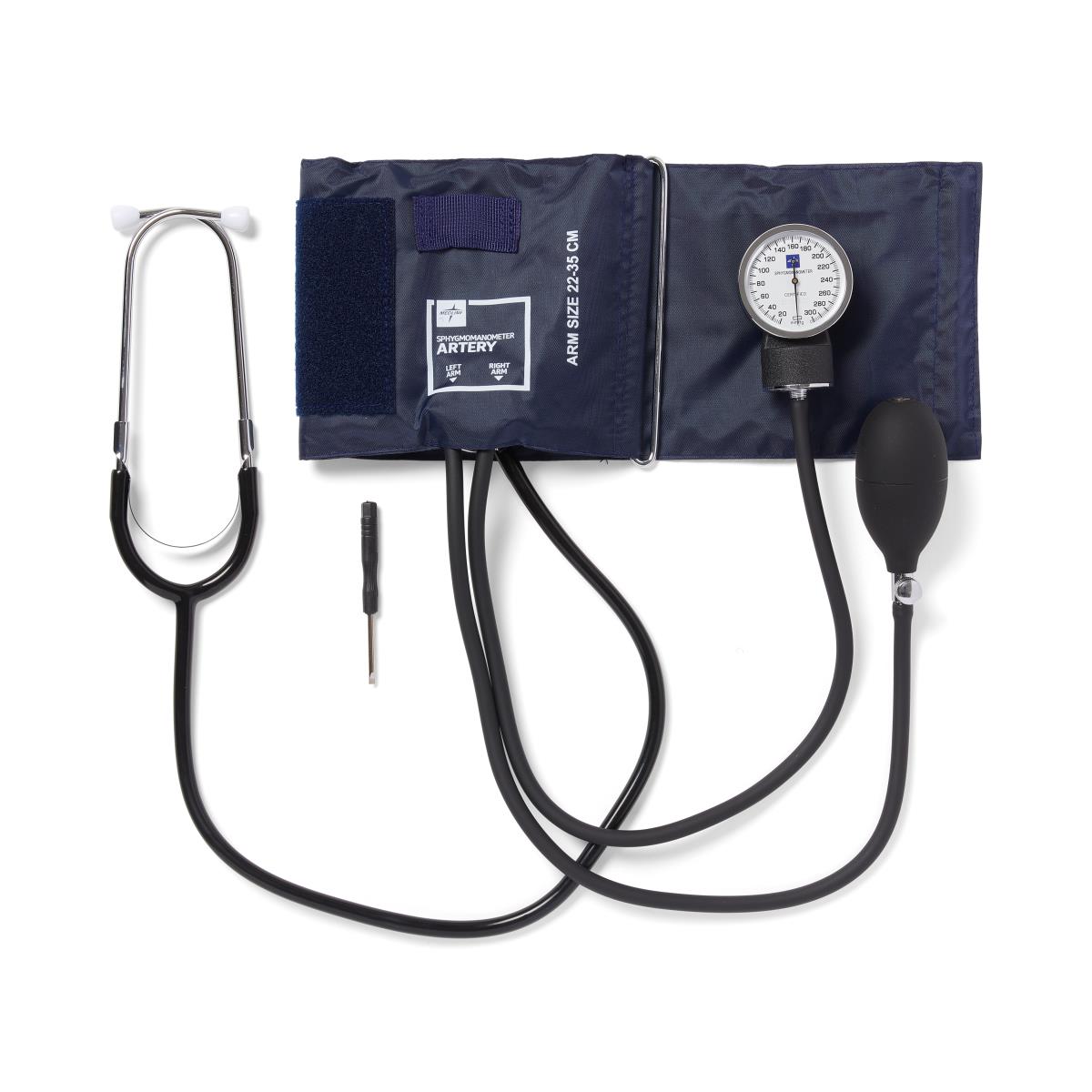 Manual Home Blood Pressure Kit with Attached Stethoscope